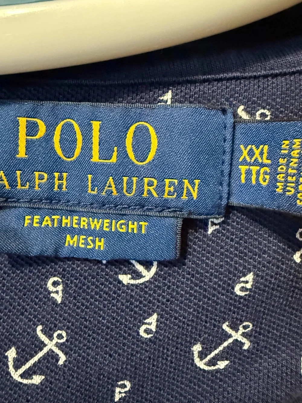 Polo by Ralph Lauren Men’s Navy Henley White Anchor Print and Red Polo‎ Pony XXL